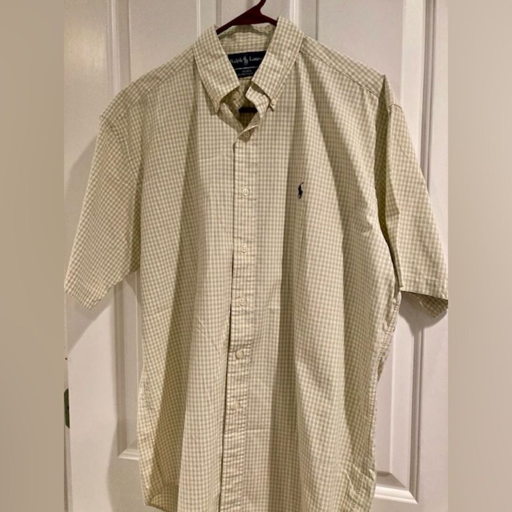 Men’s Polo by Ralph Lauren Short-Sleeved Blake 100% Cotton Button Down Shirt